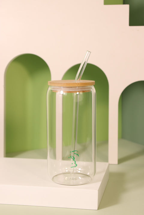 Glass beverage cup