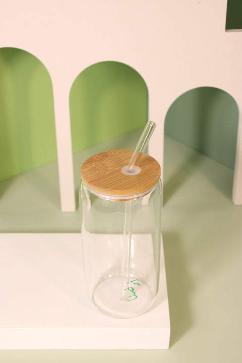 Glass beverage cup