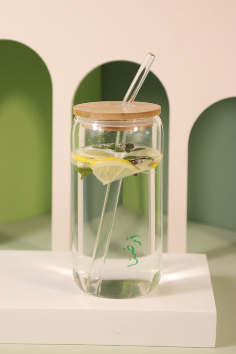 Glass beverage cup