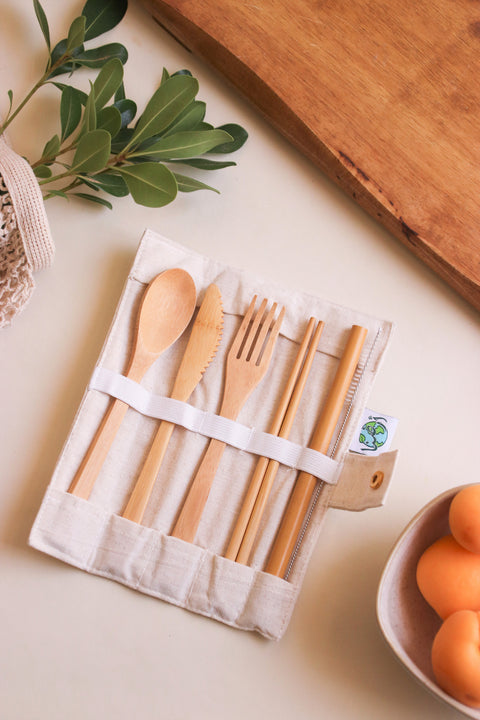 Bamboo cutlery set